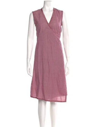 Pre-owned Matta Silk Knee-length Dress In Pink