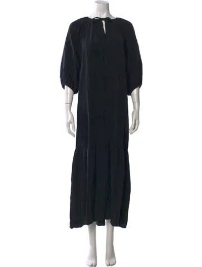 Pre-owned Matta Silk Long Dress In Black