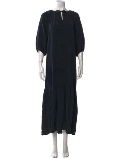 Pre-owned Matta Silk Long Dress In Black
