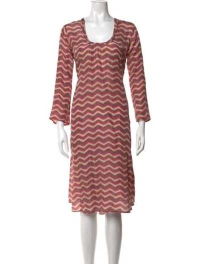 Pre-owned Matta Silk Long Dress In Pink
