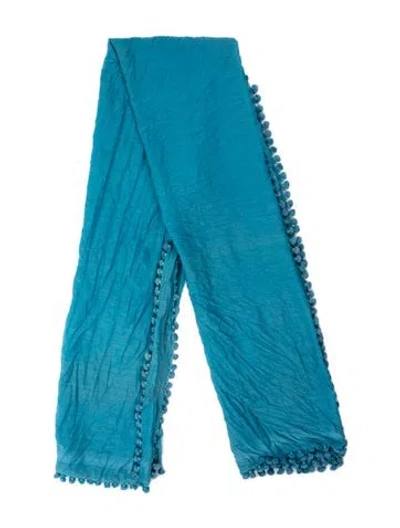 Pre-owned Matta Silk Scarf In Blue