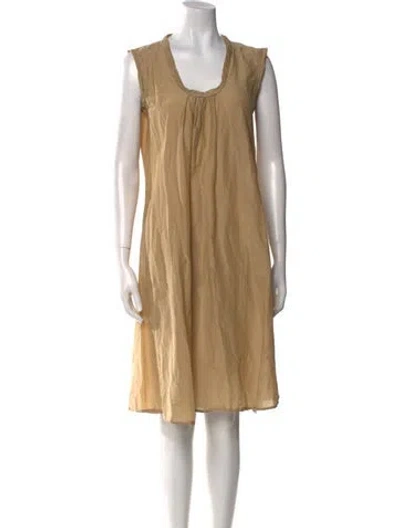 Pre-owned Matta Square Neckline Knee-length Dress In Neutral