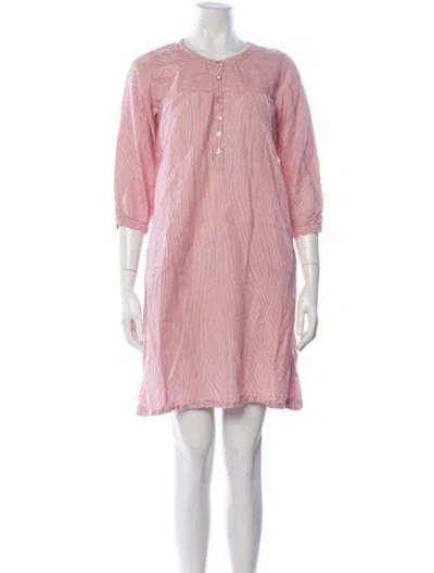 Pre-owned Matta Striped Mini Dress In Pink