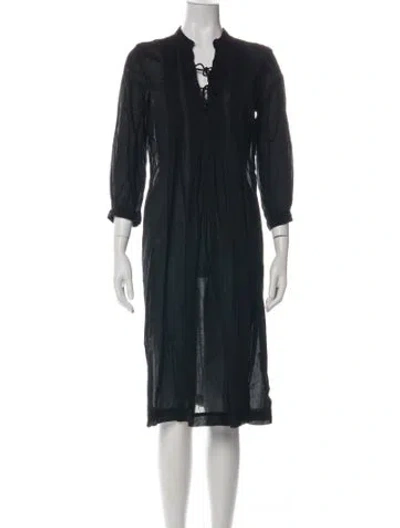 Pre-owned Matta Tie Neck Knee-length Dress In Multi