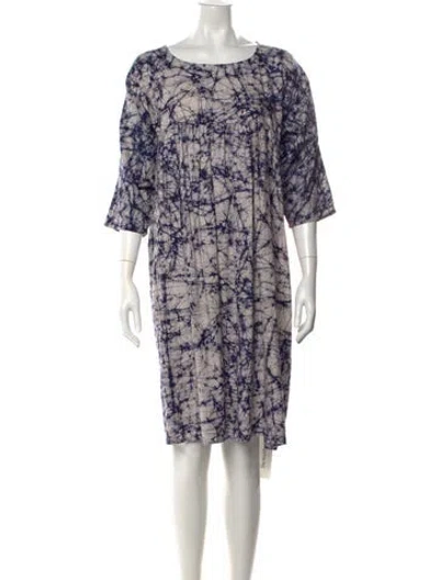 Pre-owned Matta Tie-dye Print Knee-length Dress In Purple