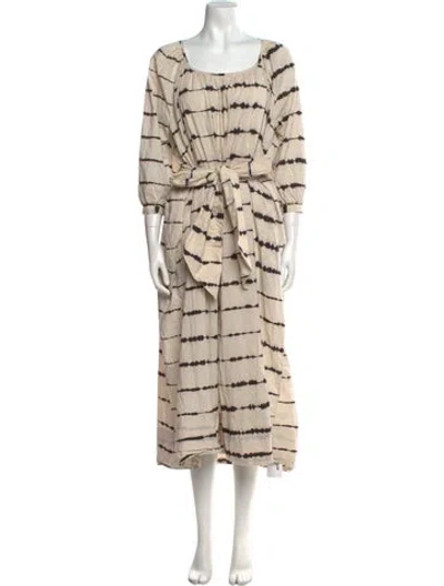 Pre-owned Matta Tie-dye Print Midi Length Dress