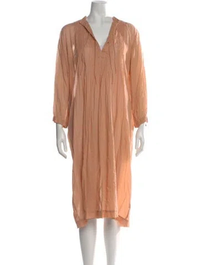 Pre-owned Matta V-neck Knee-length Dress In Orange