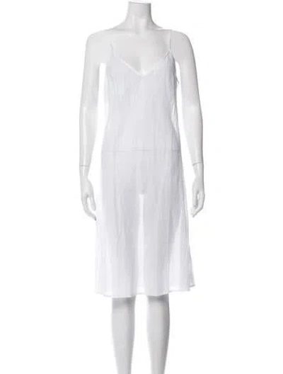 Pre-owned Matta V-neck Midi Length Dress W/ Tags In White