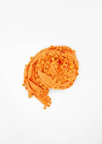 Matta Women's Dupatta Plain Shawl In Marigold In Yellow