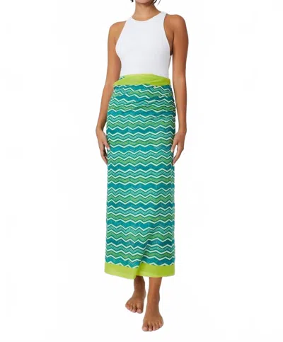 Matta Women's Turban Pareo In Garden In Green