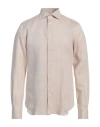 Mattabisch Man Shirt Beige Size 16 Linen In Beige
