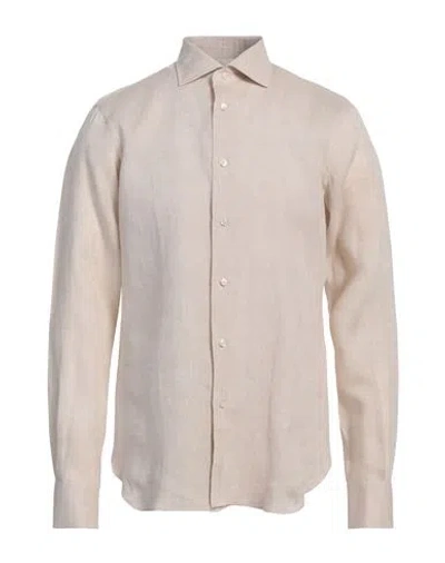 Mattabisch Man Shirt Beige Size 16 Linen