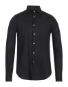 Mattabisch Man Shirt Black Size 17 Linen
