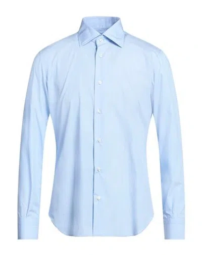 Mattabisch Man Shirt Sky Blue Size 17 Cotton