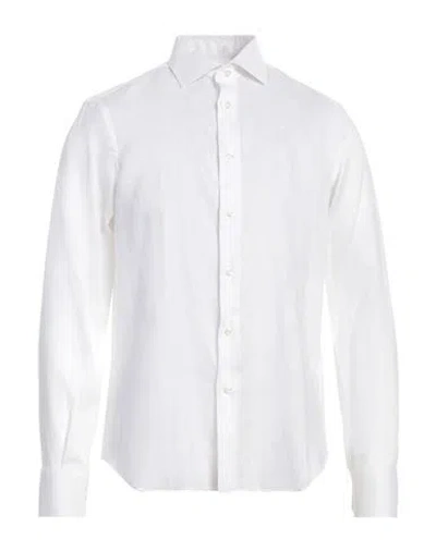 Mattabisch Man Shirt White Size 17 Linen