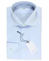 Mattabisch Solid Cotton Shirt In Blue