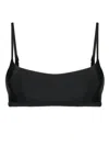 Matteau Adjustable Strap Bikini Top In Black