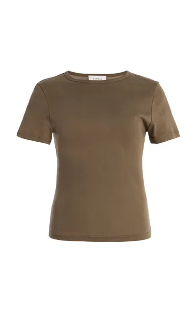 Matteau Baby Cotton T-shirt In Brown