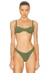 Matteau Balconette Bikini Top In Green