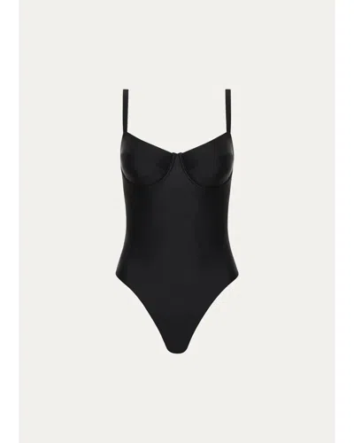 Matteau Balconette One-piece Swimsuit In Black