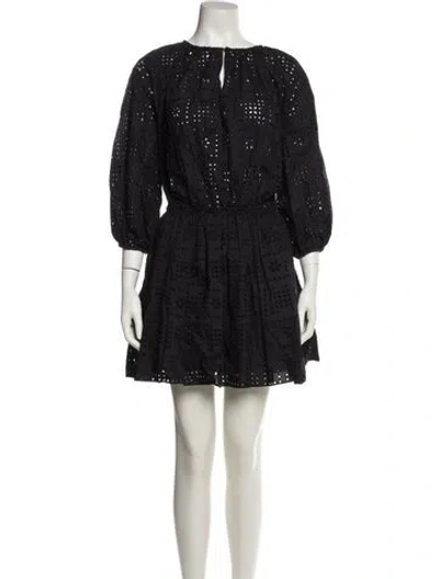 Pre-owned Matteau Bateau Neckline Mini Dress In Blue