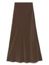Matteau Bias Midi Skirt In Brown