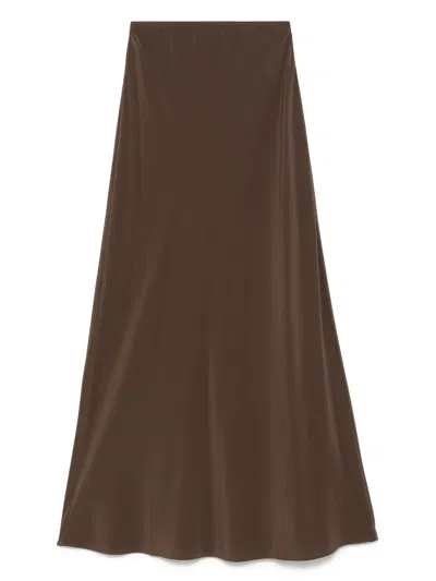 Matteau Bias Midi Skirt In Braun