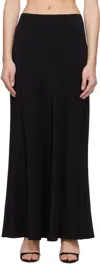 Matteau Black Bias Elastic Maxi Skirt In Black