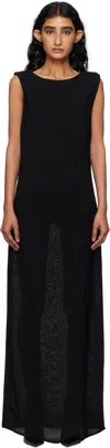 Matteau Black Cowl Back Maxi Dress In Black