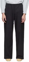 Matteau Black Drawcord Trousers In Black