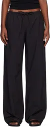 Matteau Black Drawcord Trousers In Black