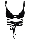Matteau The Wrap Triangle Bikini Top In Black