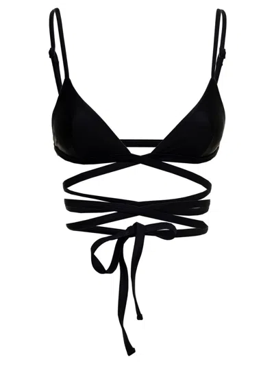 MATTEAU BLACK MATTEAU NYLON BIKINI TOP