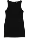 Matteau Stretch Wool Crepe Mini Dress In Black