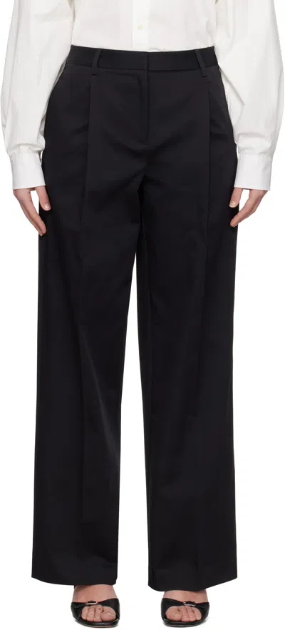 Matteau Black Summer Chino Trousers