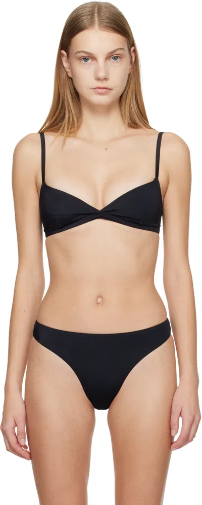 Matteau Black Tri Crop Bikini Top