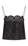 Matteau Broderie Anglaise Cropped Top In Black