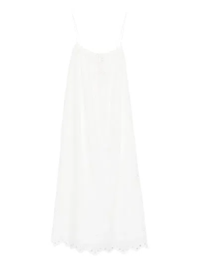 Matteau Broderie-anglaise Midi Dress In White