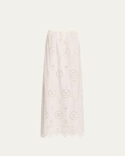 Matteau Broderie Cami Midi Dress In White
