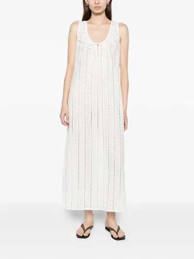 Matteau Broderie Day Dress In White