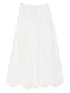 Matteau Cotton Broderie Anglaise Midi Skirt In White