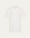 Matteau Broderie Mini Shirtdress In Floral Broderie White