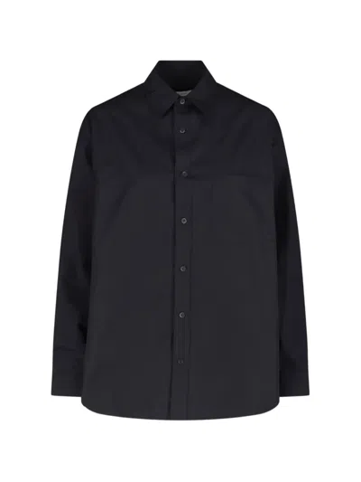 Matteau Black Relaxed Fit Button-up Cotton Shirt