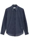 Matteau Classic Printed Cotton-blend Shirt In Blue