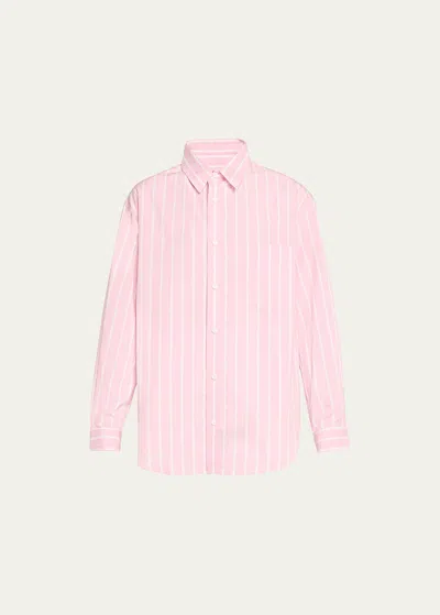 Matteau Classic Stripe Shirt - Bci Cotton In Pink