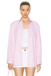 Matteau Classic Stripe Shirt In Sorbet Stripe