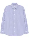 Matteau Classic Stripe Shirt - Bci Cotton In Blue