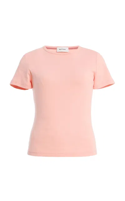 Matteau Cotton Baby T-shirt In Pink