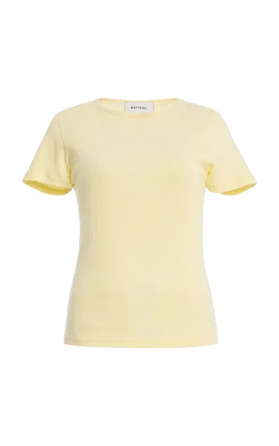 Matteau Cotton Baby T-shirt In Yellow