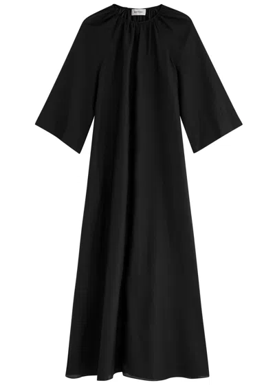Matteau Cotton-blend Maxi Dress In Black
